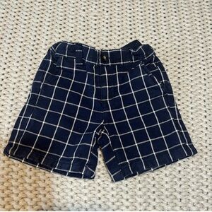 Janie and Jack Navy Plaid Shorts